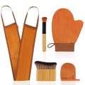 5 in 1 Self Tanner Mitt Applicator Kit - Professional Self Tanning Mitt & Back Applicator, Includes Face Tanner Mitt & Body Brush for Streak-Free, Palm-Free Tan
