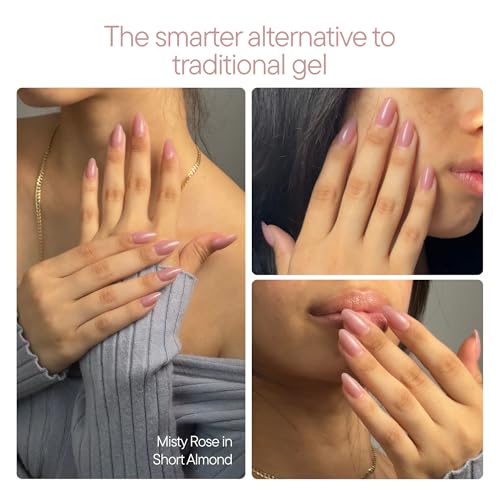 Celebritips Salon U-ltimate Press On Nails - Misty Rose Almond, 32 Pc Kit