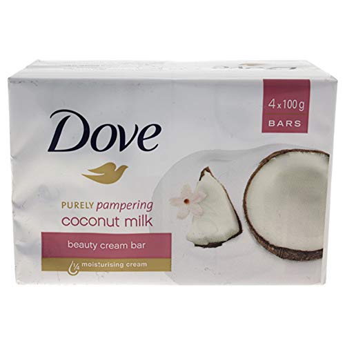 Dove Purely Pampering Coconut Milk Beauty Cream By Dove for Unisex - 4 X 3.5 Oz Bar Soap, 4count