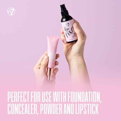 W7 The Fixer Glow Set - Makeup Primer & Setting Spray Duo for Radiant, Dewy Finish - Golden Sheer Coverage, Lightweight & Non-Sticky