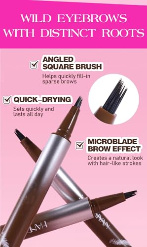 Liquid Eyebrow Pen with Fork Tips - Waterproof & Long-Lasting
