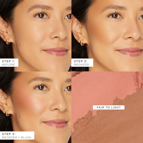 tarte Park Ave Princess Cream Cheek Duo ? Blush & Bronzer Duo with Buildable Waterproof Cheek Tint Infused with Coconut, Vitamin E & Guava Seed, Vegan & Cruelty Free