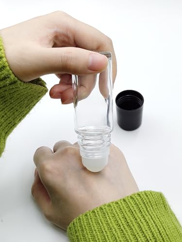 Glass Roller Bottles 30ml/1 Oz Refillable Perfume & Oil Containers - 4 Pack
