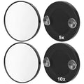 5X 10X Magnifying Mirror 4-Pack with Suction Cups