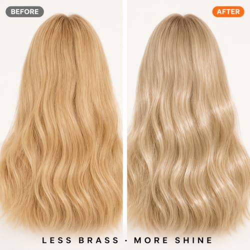 Purple Hair Oil for Blonde & Gray Hair - Anti-Brass Toner & Repair Serum