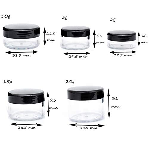 5g Sample Containers with Lids (50 Count) - Travel Size Jars