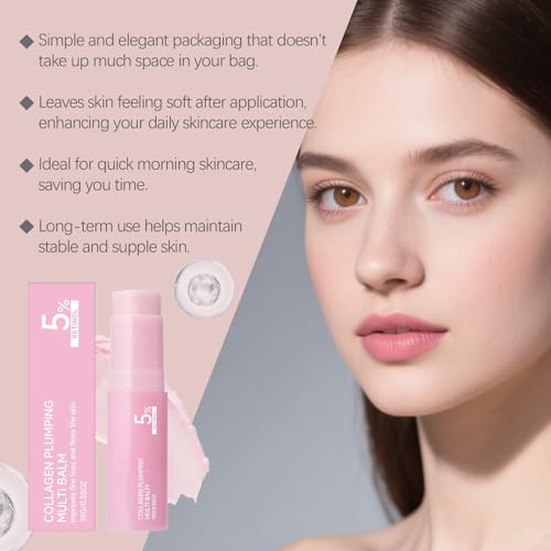Pink Collagen Volume Balm Stick - Face, Eyes, Lips