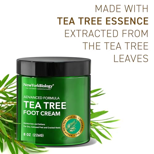 Tea Tree Oil Foot Cream - Hydrating Natural Foot Moisturizer for Dry, Rough Skin