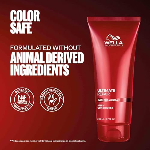 Wella Professionals ULTIMATE REPAIR Shampoo & Conditioner Bundle Set | Repairs, Strengthens, & Moisturizes with AHA & Omega-9 for Damaged Hair | Deeply Nourishing | Various Sizes