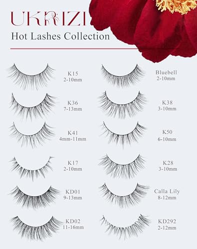 Natural Wispy Eyelashes 10mm Short False Lashes K50