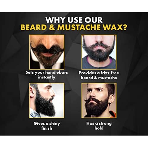 urbangabru Beard, Mustache Wax for Men ? Strong Hold Mooch Styling Wax, Balm, Cream to Shape and Nourish Your Beard (1.7 fl oz)