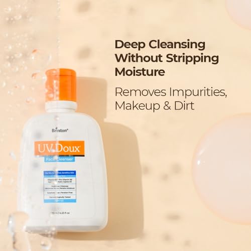 UV Doux Face Cleanser | Enriched with Hyaluronic Acid, Jojoba Oil, Niacinamide | Deep Cleansing & Hydration | Removes Excess Oil | Sulphate & Paraben-Free For All Skin Types 4.4 fl oz.