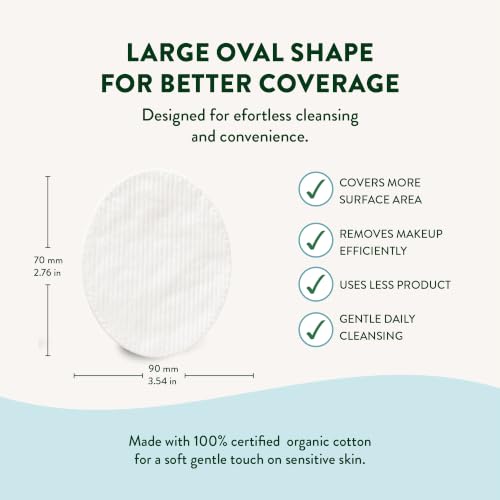 Organyc Organic Cotton Pads, 50 Count - Sensitive Skin