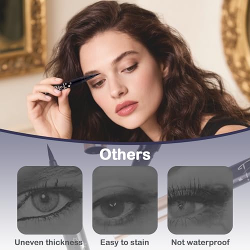 Beauty Fantasy Eyeliner Pen ? Ultra-Fine Felt Tip, Waterproof & Smudge-Proof Liquid Eyeliner, 24H Long Wear, Jet Black, Quick-Drying, Cruelty-Free, 0.01 FL.OZ/0.4 ML
