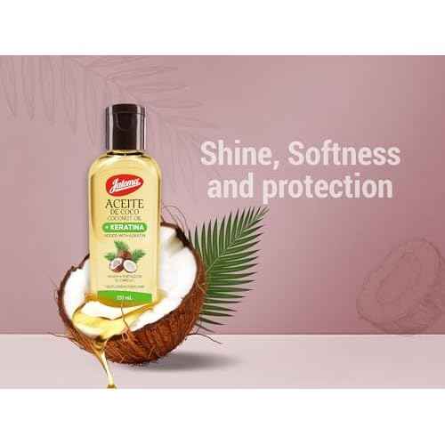 Jaloma Coconut Oil with Keratin to Help Strengthen Hair, 2 Pack, 4 Oz Each Bottle