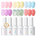 PEACECOLOR 10ML Jelly Gel Nail Polish Set - 6 Vibrant Colors