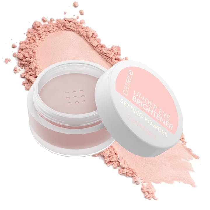 Catrice Under Eye Brightener & Setting Powder Set with Powder Puffs