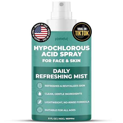 Hypochlorous Acid Spray for face (8 oz) - Face Spray for Acne, Hypochlorous Travel Size Gentle Facial & Skin Cleansing for Body, Back, Skin and Facial Cleaning & Repair - Made in USA