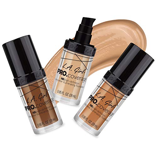 L.A. Girl Pro Coverage Liquid Foundation, Fair, 0.95 Fl Oz (Pack of 5)