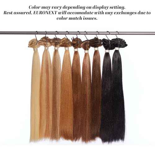 END OF YEAR COUPON SALE- EURONEXT Clip in hair extensions, 100% Remy human hair, 14 inches, Straight, Curly, Dark Brown