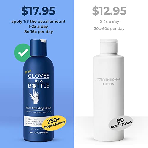 Gloves In A Bottle Shielding Lotion - Barrier Moisturizer for Dry Hands (8 oz)
