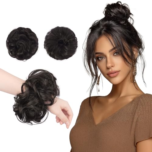 2PCs Small Messy Bun Hair Pieces for Thin Hair