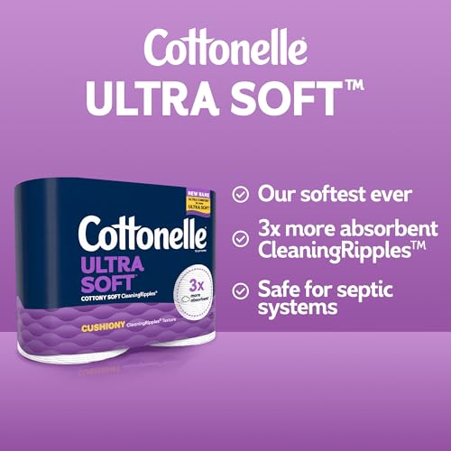 Cottonelle Ultra Soft Toilet Paper - 24 Family Mega Rolls