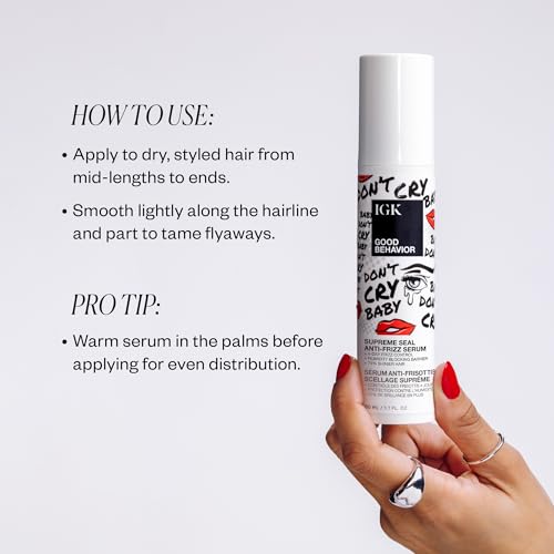 IGK Good Behavior Anti-Frizz Serum – 4-Day Frizz Control, 1.3 oz