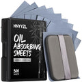 HNYYZL Blotting papers for Face,300pcs Oil blotting sheets,1 Portable box with Mirror & Makeup Puff,Makeup Friendly Oily Skin Shine Blotter,oil face wipes for Home Office School Travel