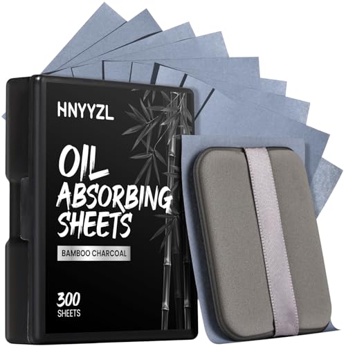 Oil Blotting Papers 300pcs with Mirror Box & Puff