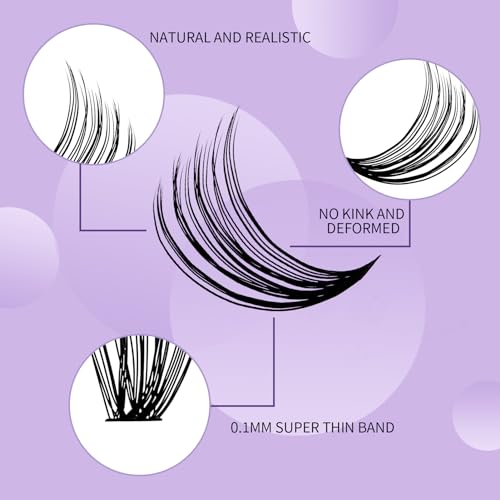 WENDY Lashes Clusters D Curl Lash Clusters 30D DIY Eyelash Clusters 8-16mm Cluster Eyelash Extensions Black Cluster Lashes Wispy Soft Individual Lashes Reusable At Home(30D-D,8-16mm Mixed)