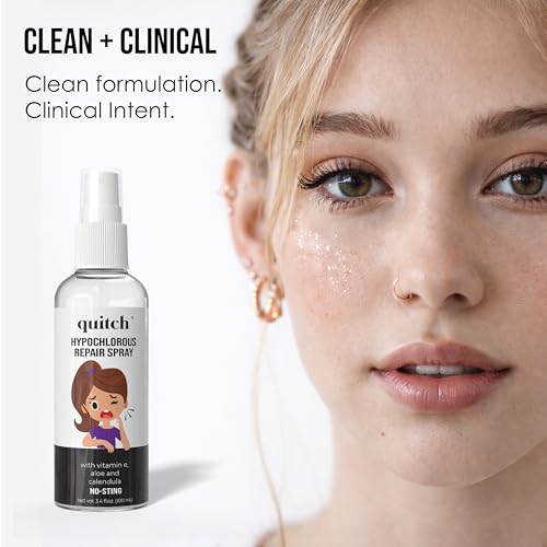 Piercing Aftercare Spray with Hypochlorous Acid - Alcohol Free Cleanser for New & Healing Piercings