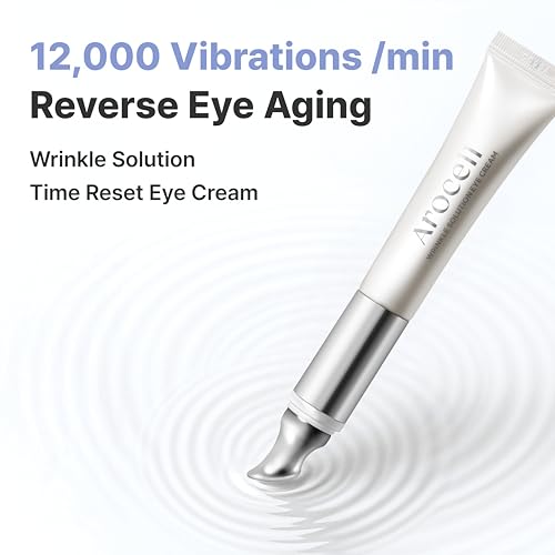 AROCELL Wrinkle Solution Eye Cream 0.5 fl oz ? Korean Under Eye Cream with Collagen & Galvanic Care, Hydrating Moisturizing Eye Moisturizer, Elasticity Boosting, Gentle Non Sticky Daily Eye Care