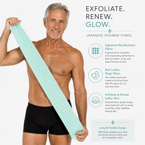 Dermasuri Exfoliating Washcloth - Japanese Body Scrubber