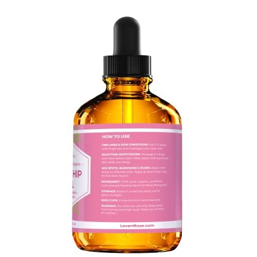 Leven Rose Winter Combat Bundle with Rosehip Oil 4oz, Rosehip Night Serum, and 24k Gold Rose Water