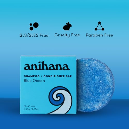 ANIHANA 2-in-1 Shampoo & Conditioner Bar - Blue Ocean
