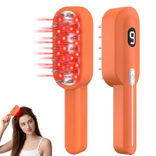 Red Light Therapy Scalp Comb with 4 Light Wavelengths & Vibration Massage