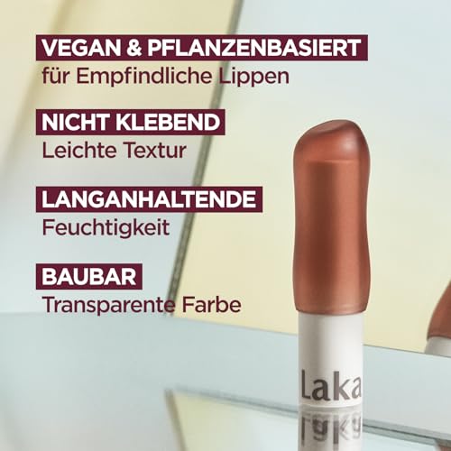 Laka Soul Vegan Lip Balm (4 Shades) Tinted, 3.9g/0.13oz, Deep Nourishing Plant-Based Lip Moisturizer, Vegan Lip Balm for Dry, Cracked and Chapped Lips (#Mauve)
