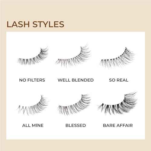 KISS My Lash But Better False Eyelashes Multipack, 'Bare Affair', 12mm, Superfine Band Technology, Easy to Apply, Reusable, Lightweight, Voluminous, Comfortable, Includes 4 Pairs Of Strip Lashes