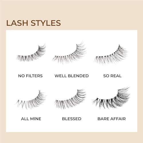 KISS My Lash But Better False Eyelashes, No Filters', 10 mm, Includes 1 Pair Of Lash, Contact Lens Friendly, Easy to Apply, Reusable Strip Lashes (Pack of 4)