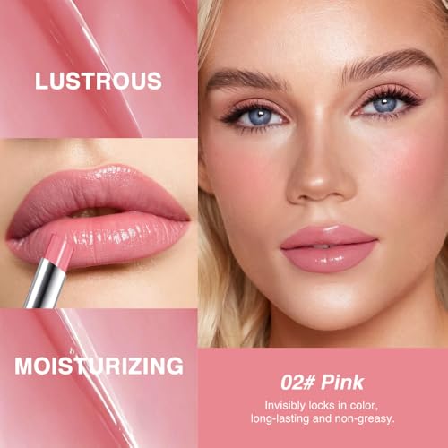 Pink Tinted Lip Balm for Hydration & Shine - Vegan Formula
