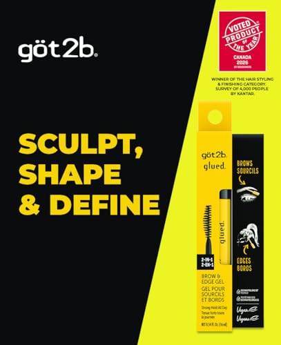 Got2B Glued Brow Gel & Edge Control Pack of 12, Strong Hold, Clear, 0.54 Fl Oz each
