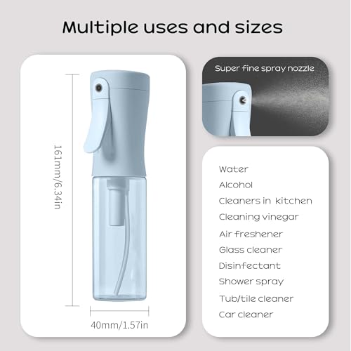 Zuhose Spray Bottle for Hair, 2 Pack 95ml Ultra Fine Mist