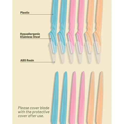 Eyebrow Razor for Women, 120 Pcs Dermaplaning Tool for Face Professional, Face Razor for Women Facial Hair Remover