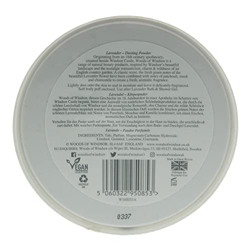 Woods of Windsor Lavender Body Dusting Powder 3.5oz with Puff