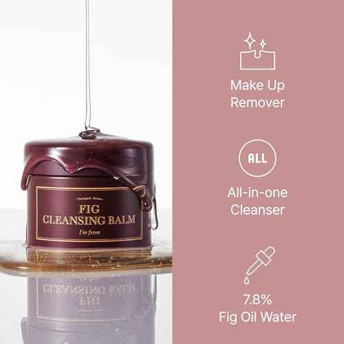 I'm from Fig Cleansing balm, korean makeup remover, vegan, Easy to rinse off, Fig oil water 7.8% with Peptide and Amino Acid, Makeup Meltaway, makeup melting balm to oil, 100ml