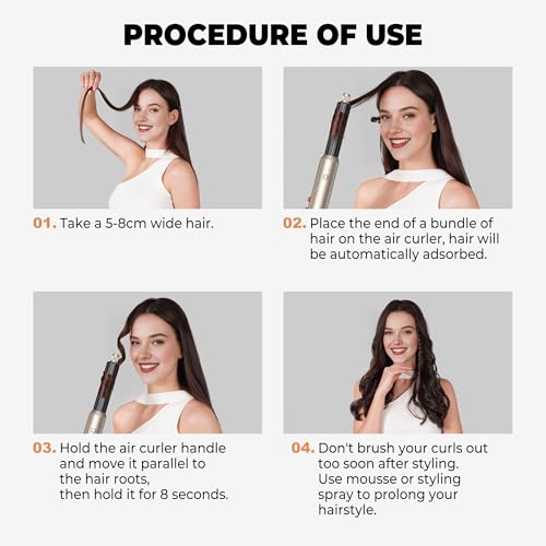 5-in-1 Hot Air Brush & Curling Iron Set with Ionic Technology