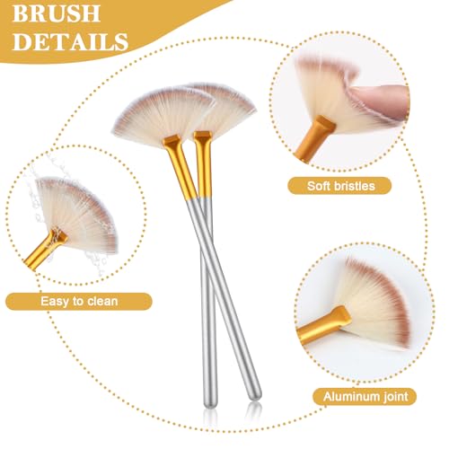 Gold Facial Bowl and Brush Set - 8 Pcs Stainless Steel