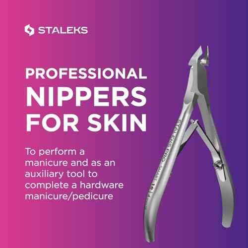 Staleks Pro SMART 10 Cuticle Nippers ? 4 mm Blades ? Satin Finish ? Stainless Steel ? Professional Skin Nippers for Classic Manicure & Hardware Use
