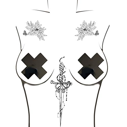 Neva Nude Daggers with Swagger Temporary Tattoos